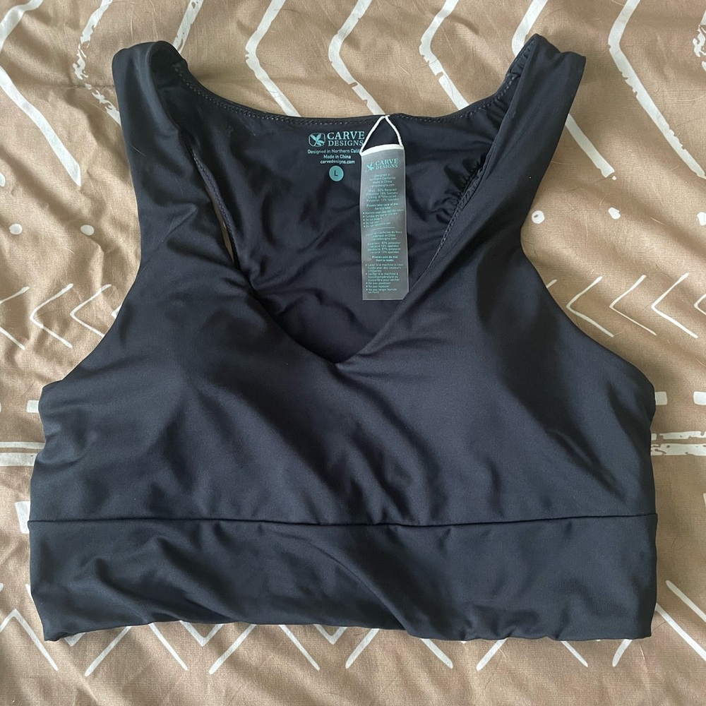 Carve designs tofino swim top black large